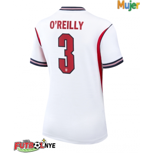 Camiseta Inglaterra Nico O'Reilly #3 Primera Equipación para mujer Mundial 2026 manga corta